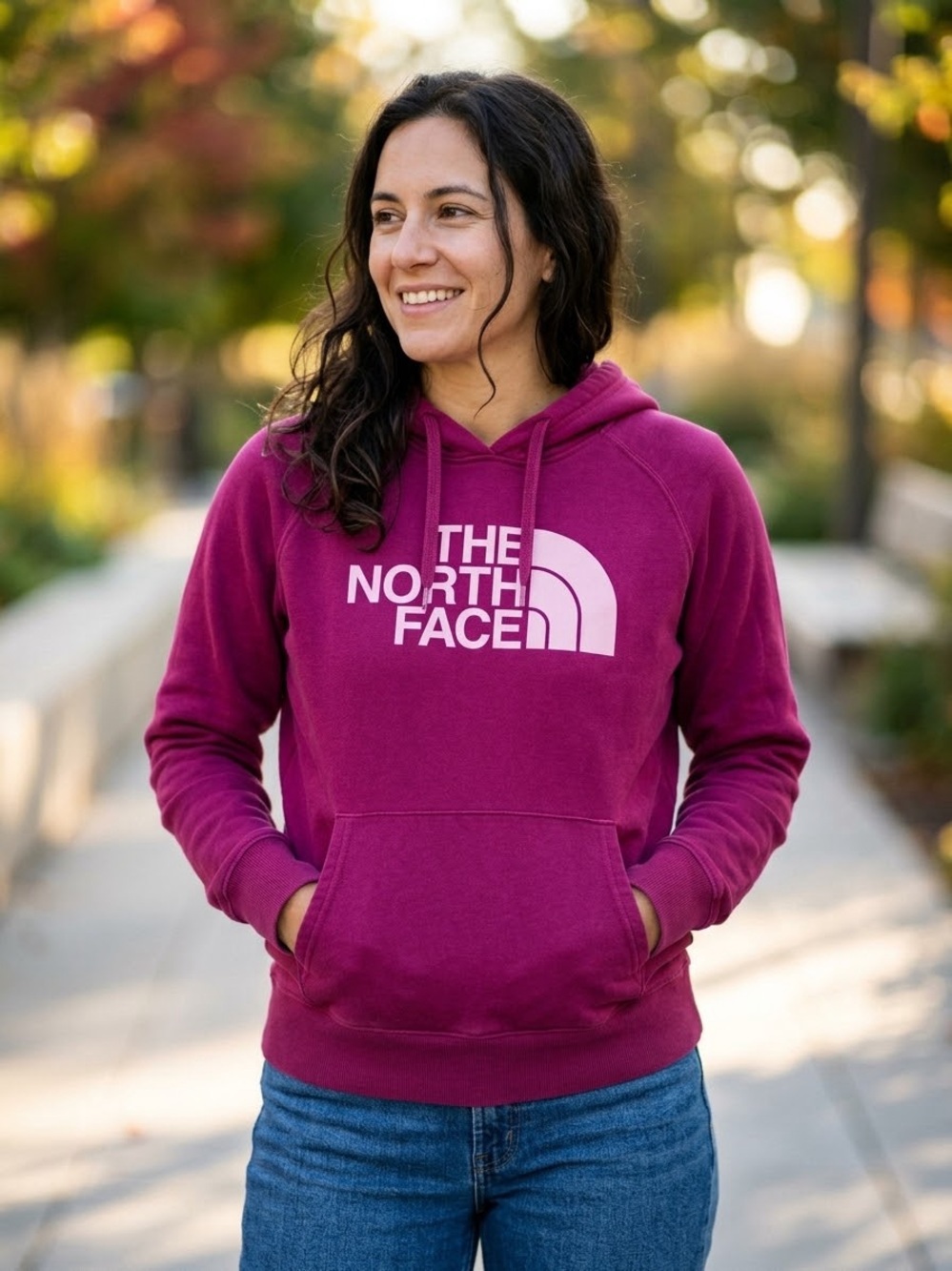 The North Face Women's Berry Pullover Hoodie with White Logo